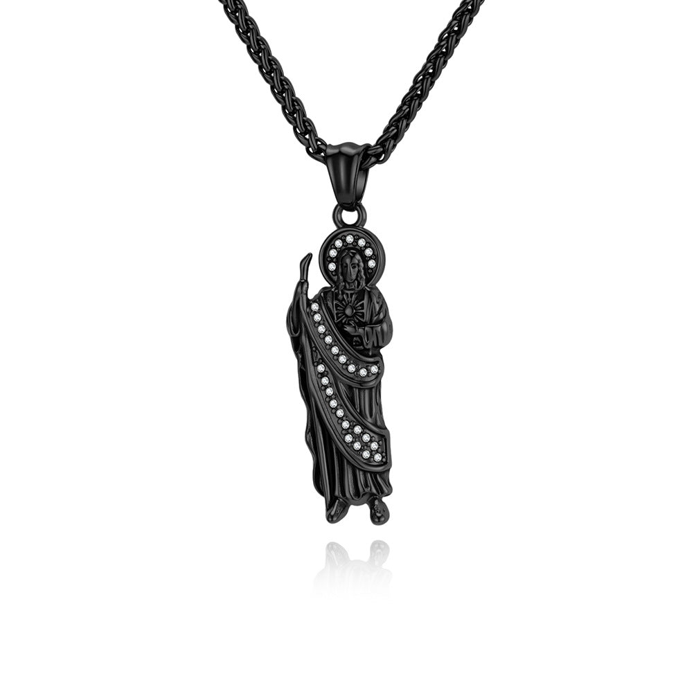 Stainless Steel Zircon Vintage Punk Necklace