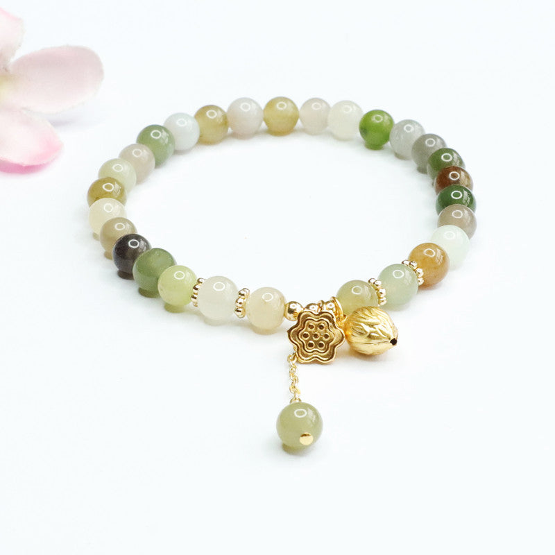 Hetian Jade Multigem Tassel Bracelet