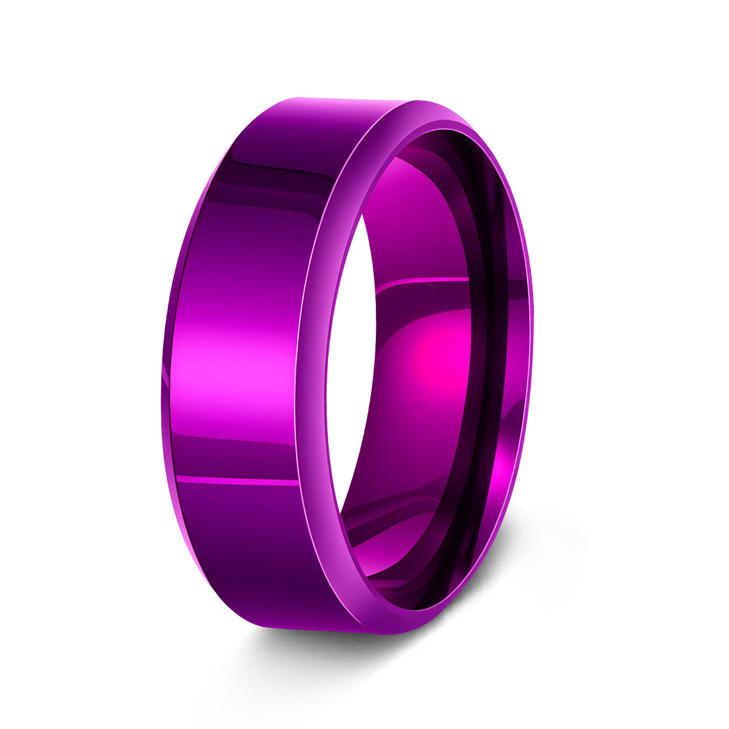 Planderful Everyday Genie 8mm Stainless Steel Mens Ring Unisex Wedding Band Durable Modern Jewelry