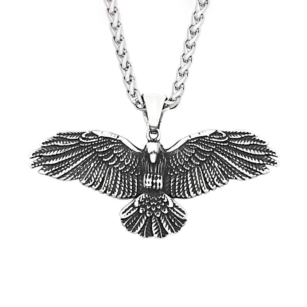 Punk Viking Eagle Stainless Steel Men's Pendant Necklace