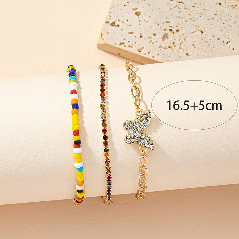 Butterfly Charm Bracelet Stack - Vienna Verve Collection