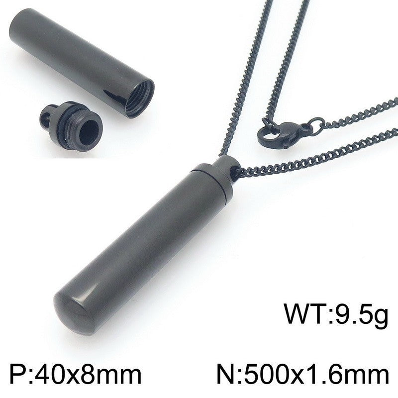 Planderful Perfume Bottle Pendant Openable Unisex Necklace