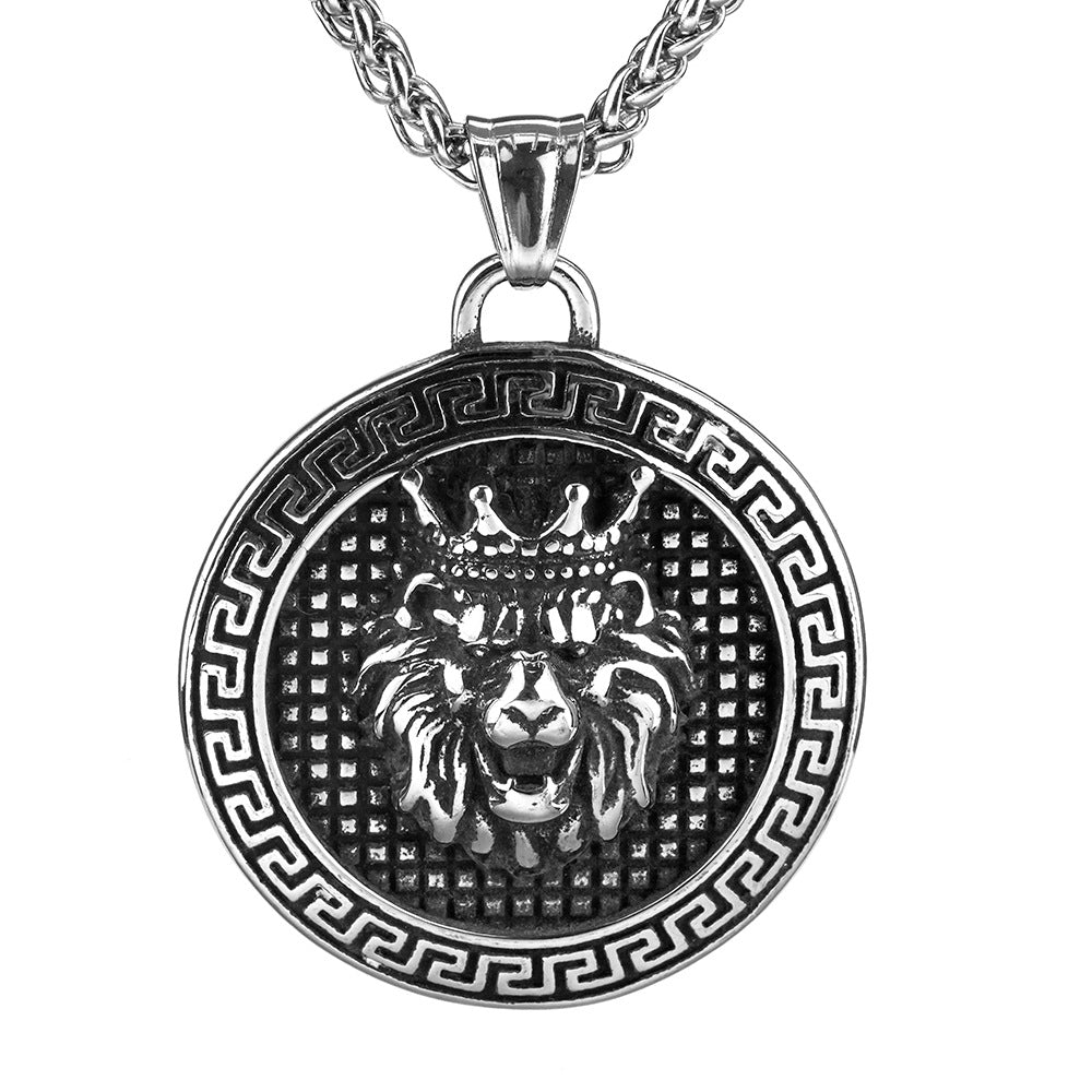 Vintage Men's Jewelry Lion King Tag Pendant Accessories