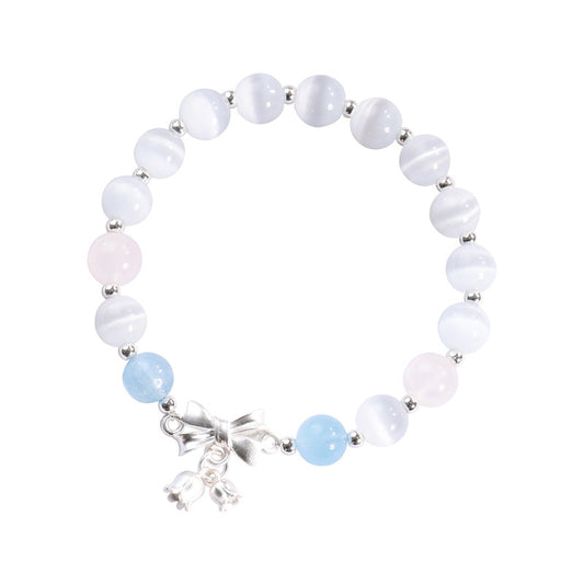 Fortune's Favor Lavender Opal and Crystal Bracelet