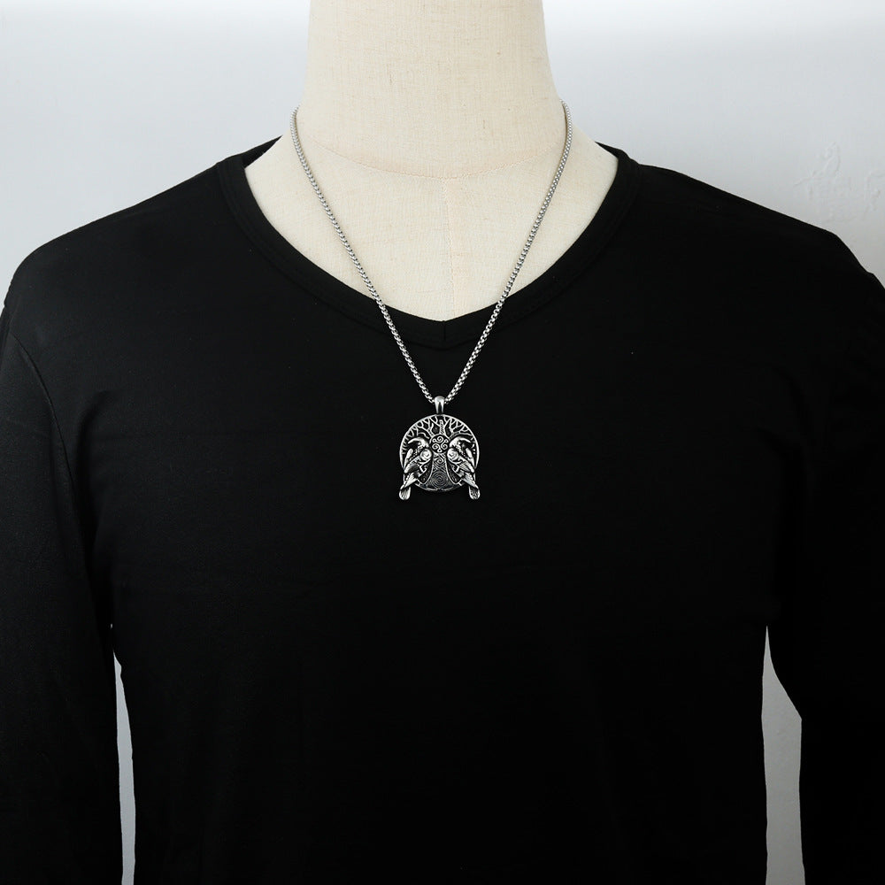 European And American Stainless Steel Magpie Pendant Men