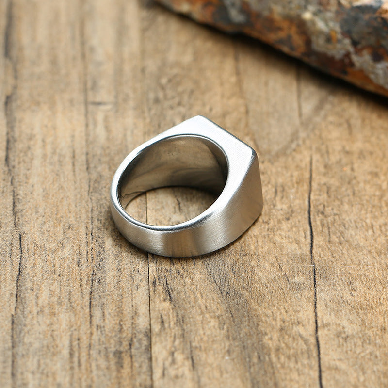 Jewelry Stainless Steel Epoxy Geometric Ring for Men