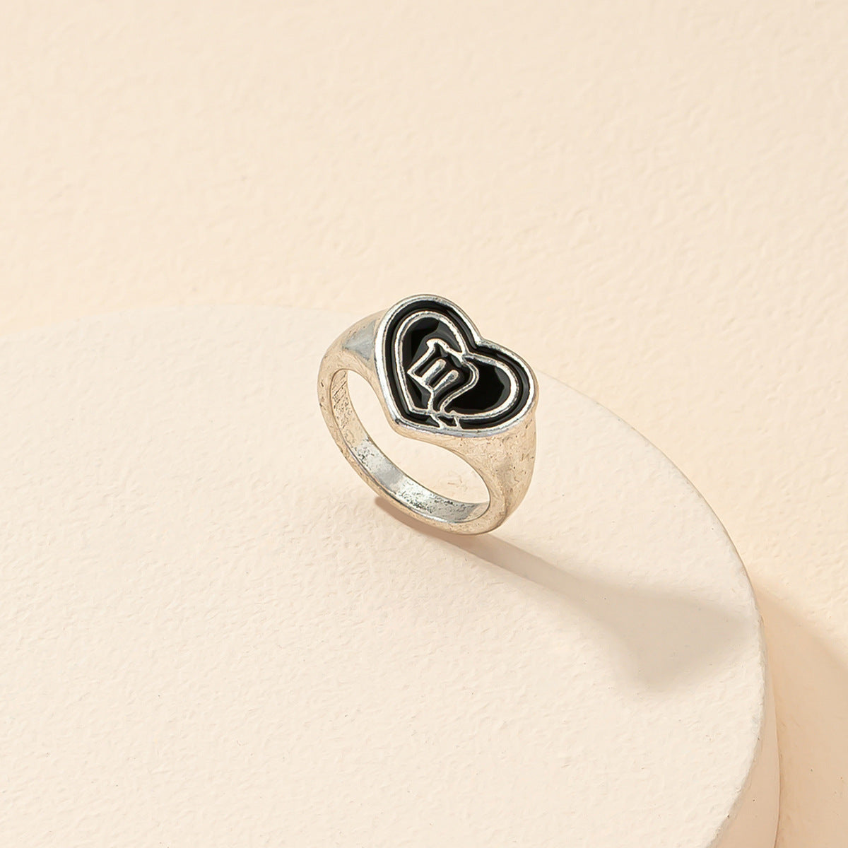 Retro 12 Constellation Drip Oil Ring - European and American Fashion Cross-border Jewelry