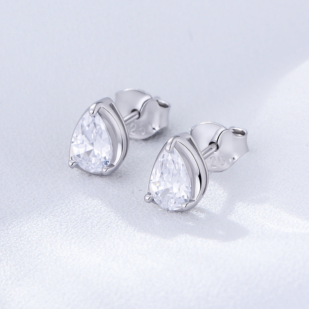 Specially For Water Drop Zircon Stud Earrings 925 Sterling Silver