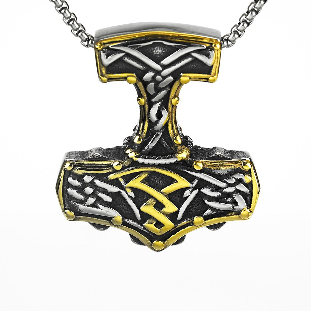 European and American Cross-Border Viking Thor Hammer Pendant Necklace for Men