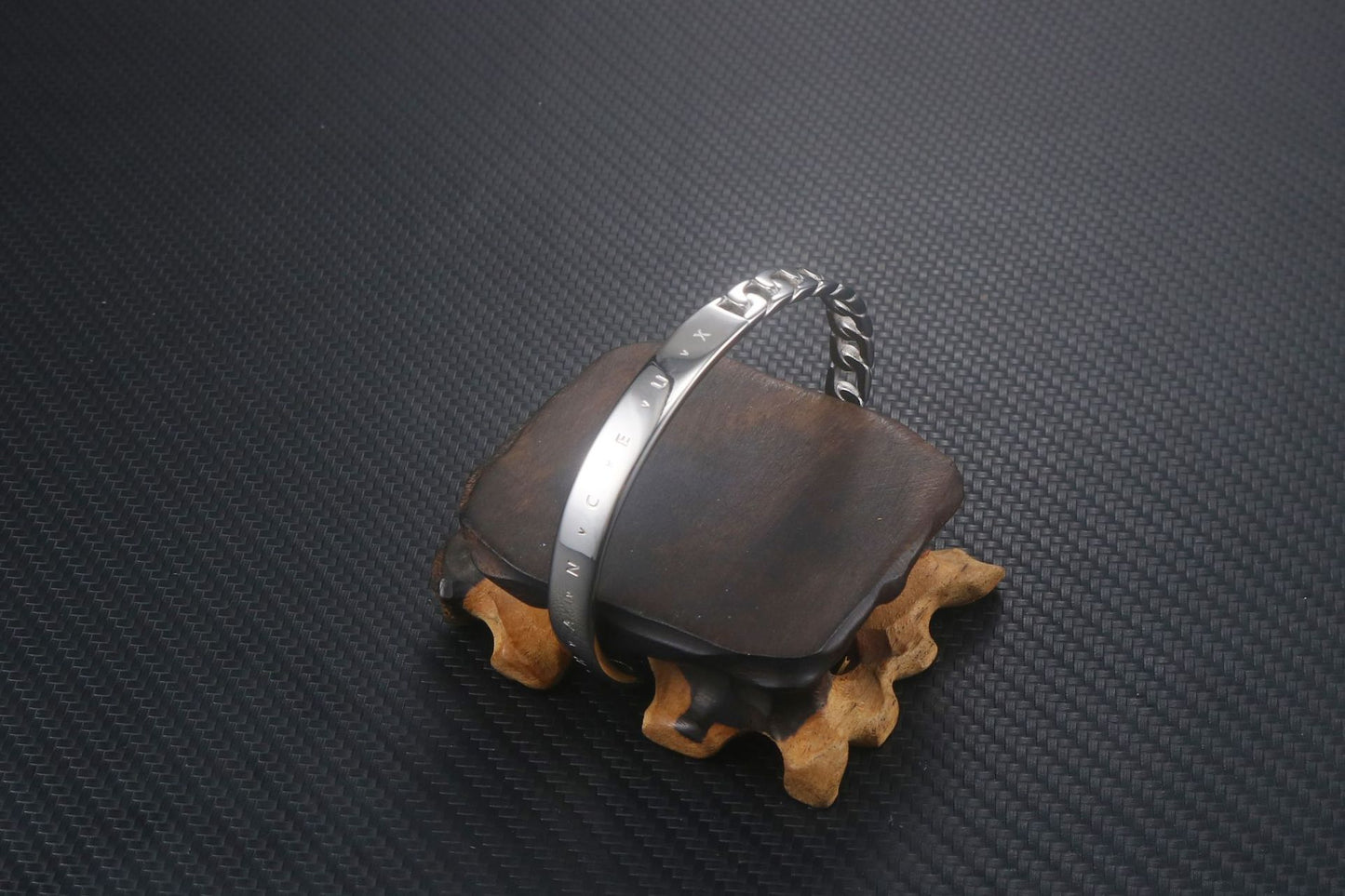 Chic Viking-Inspired Titanium Steel Bracelet for Women – Minimalist Stainless Steel Jewelry