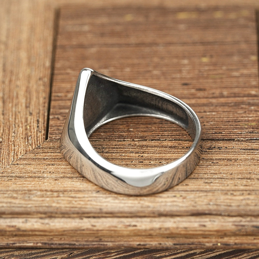 European And American Jewelry Titanium Steel Ring For Men