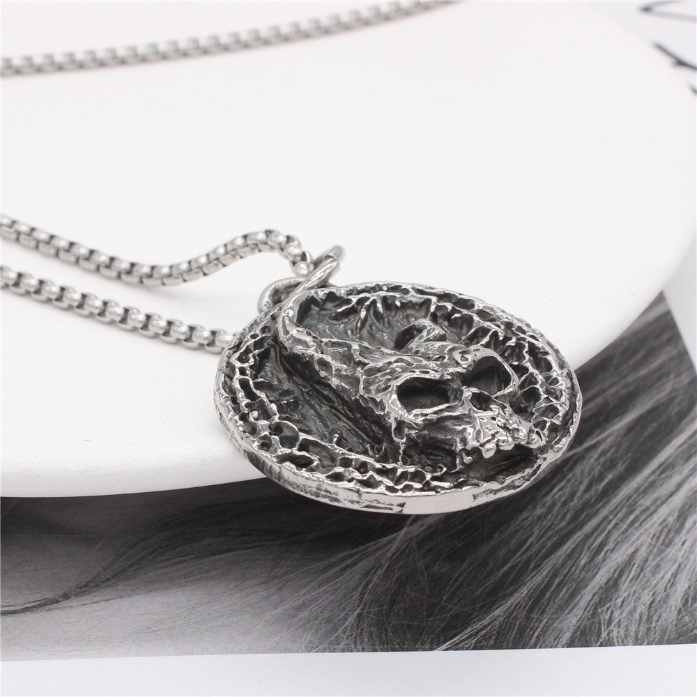 Classic Skull Titanium Steel Pendant Necklace