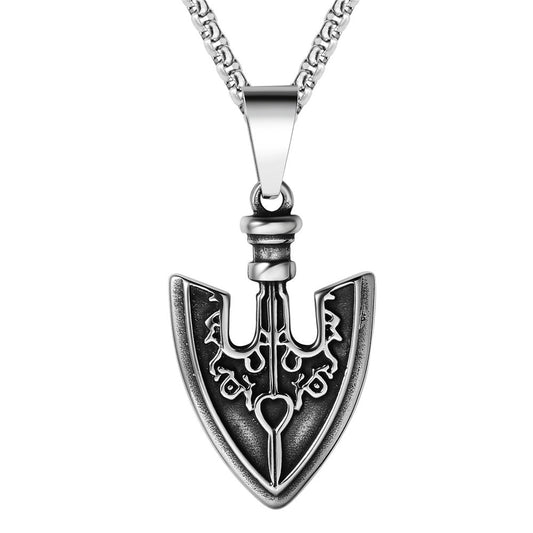 Viking Celtic Arrowhead Titanium Steel Necklace for Men