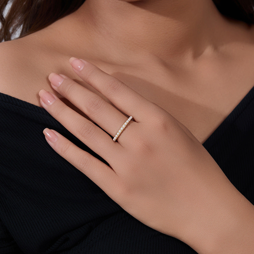 S925 Sterling Silver Japanese Pearl Ring