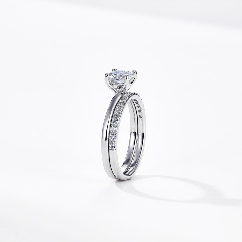 Planderful Stackable Moissanite Sterling Silver Ring