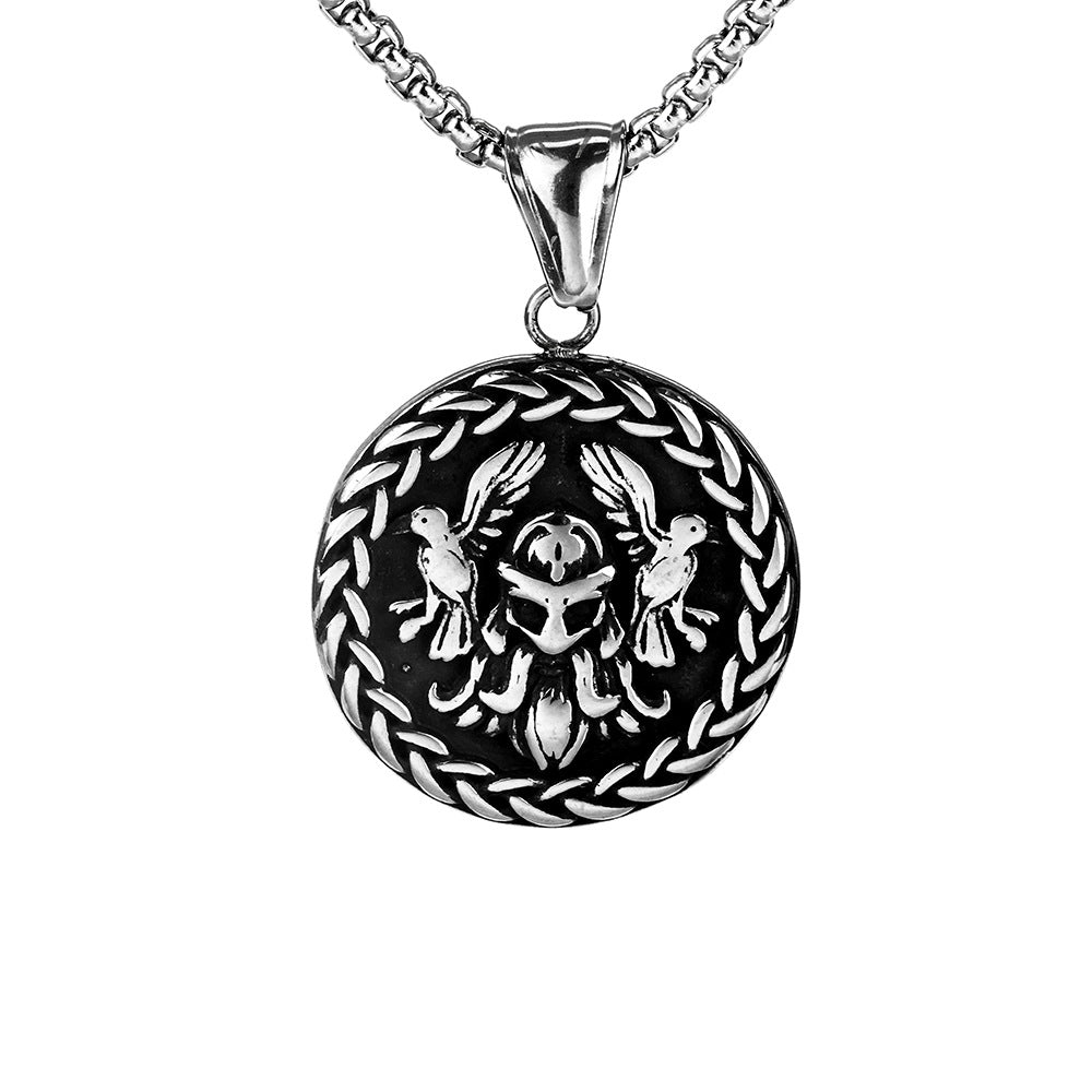 Nordic Retro Stainless Steel Personalized Viking Odin Necklace