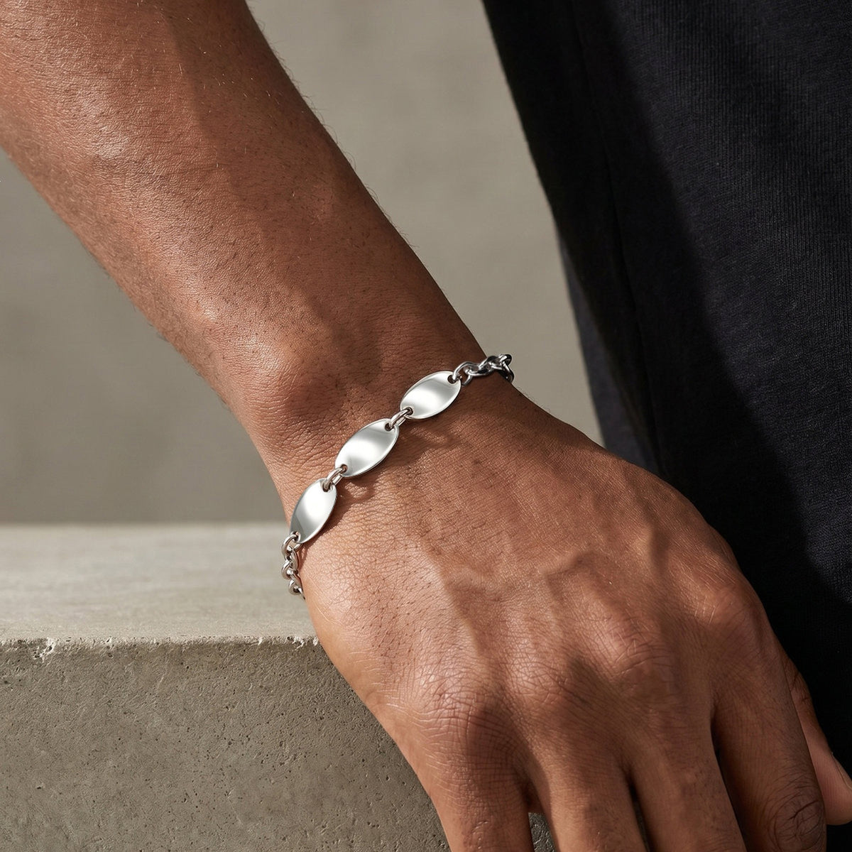 Internet Celebrity Water Wave Stainless Steel Bracelet
