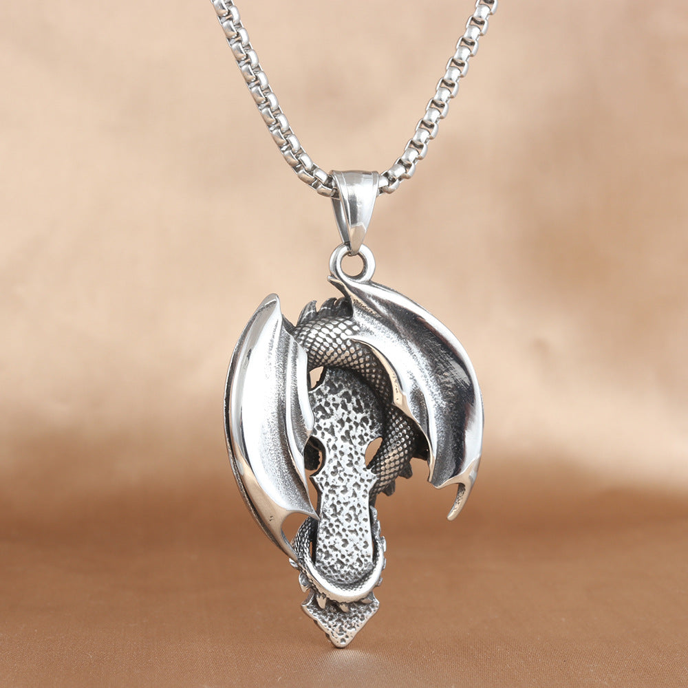 European And American Stainless Steel Skull Sword Pendant