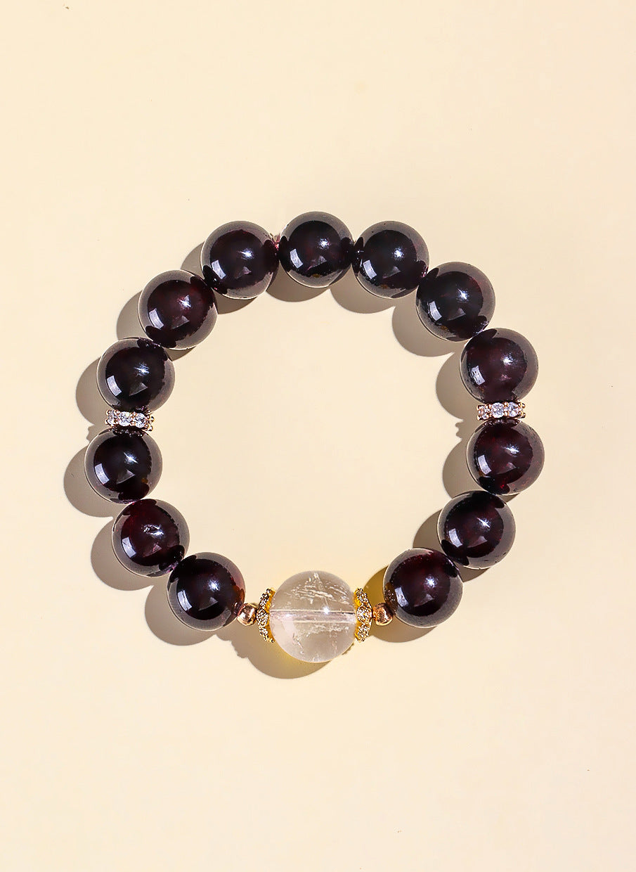 Planderful Fortune's Favor Bracelet – Premium Natural Garnet Beaded Design