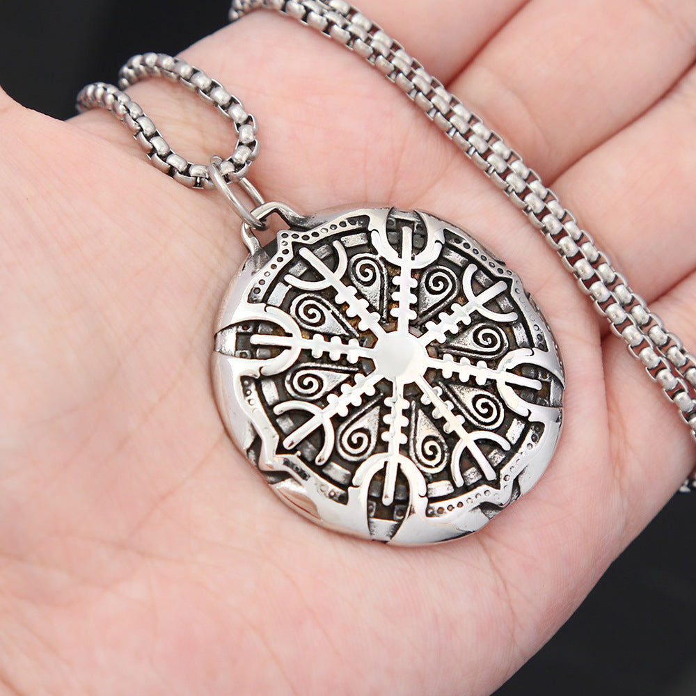 Retro Helios Titanium Steel Necklace for Men Stylish Hip Hop