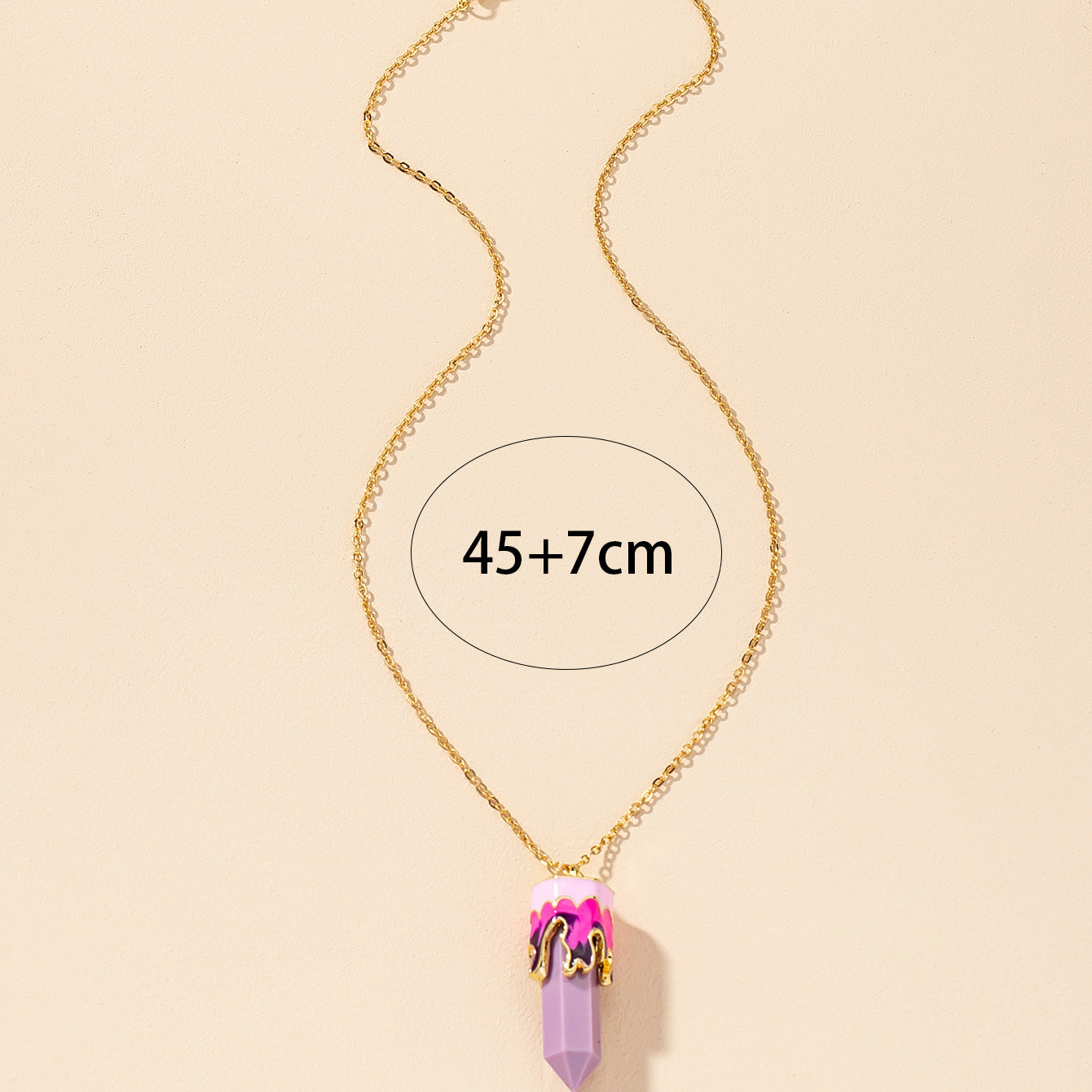 Fiery Glazed Pendant Necklace - Trendy European & American Design