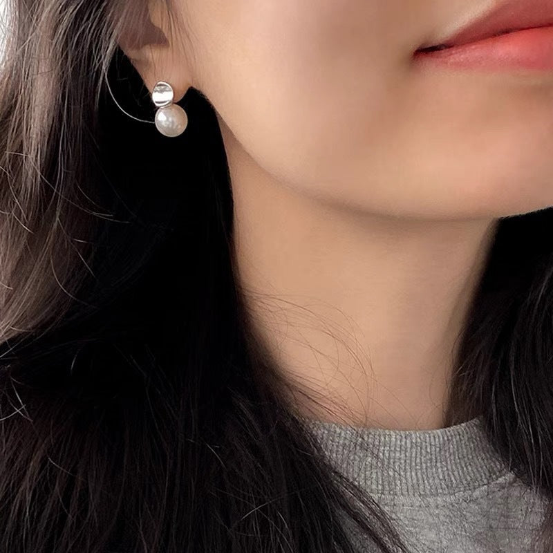 Minimalist Pearl 925 Sterling Silver Women's Earrings