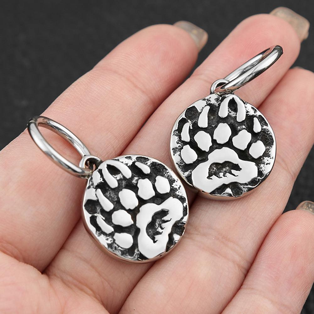 European and American Foreign Trade Titanium Steel Viking Earrings