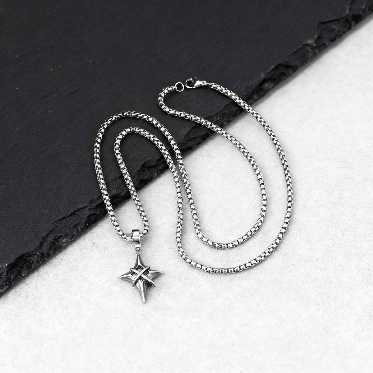 Zircon Black Stainless Steel Pendant