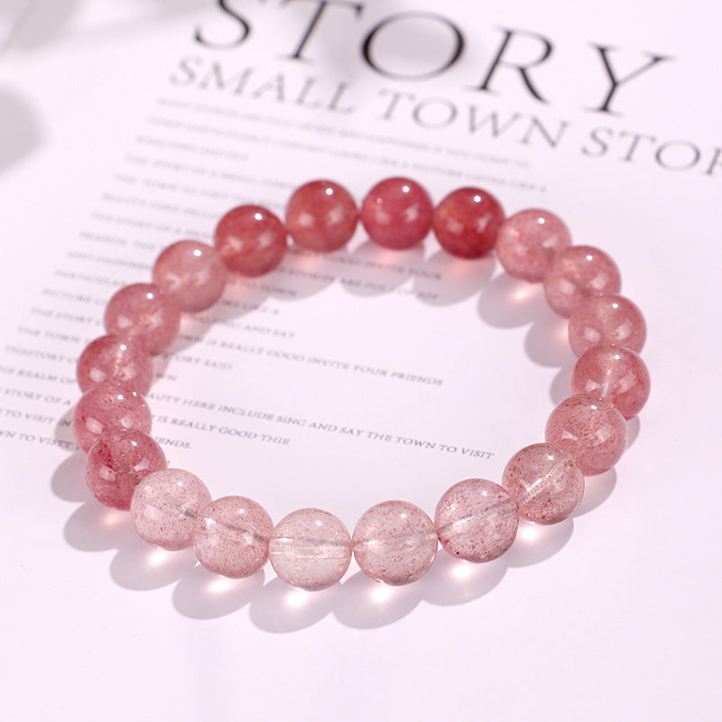 Gradient Red Strawberry Quartz Bracelet
