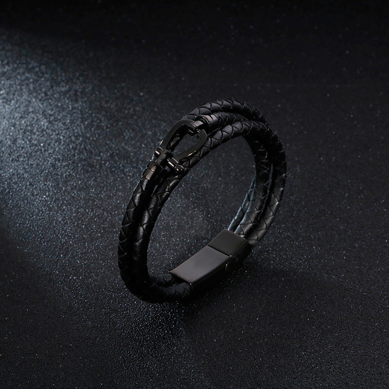 Planderful Titanium Steel Bracelet Mens Retro Modern Style