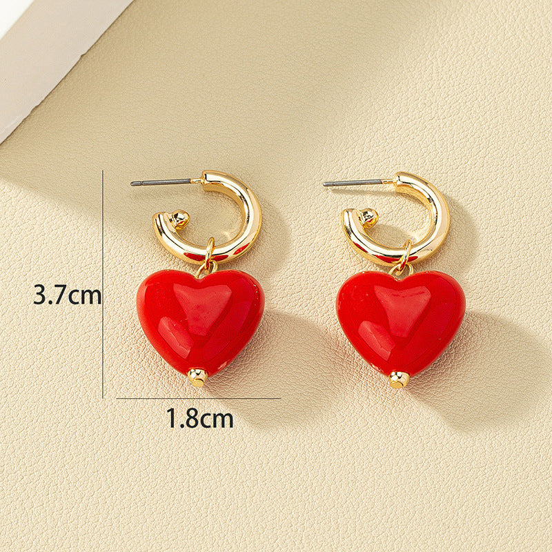 Romantic Red Love Earrings - Vienna Verve Collection