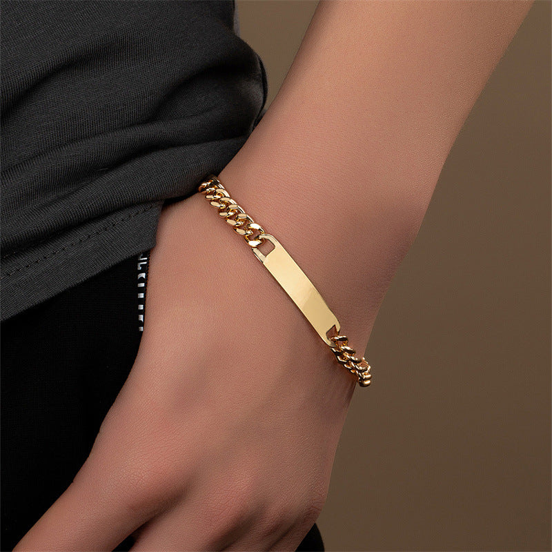 European and American Minimalist Metal Chain Bracelet Set - Vienna Verve Collection