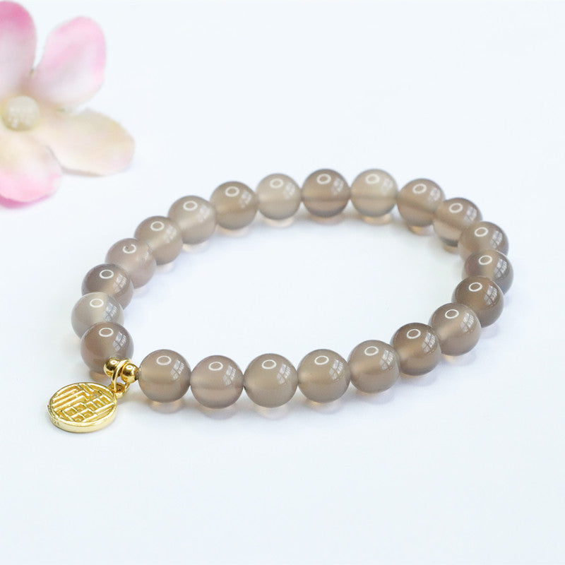 Golden Blessing Purple Chalcedony Bracelet by Planderful Collection
