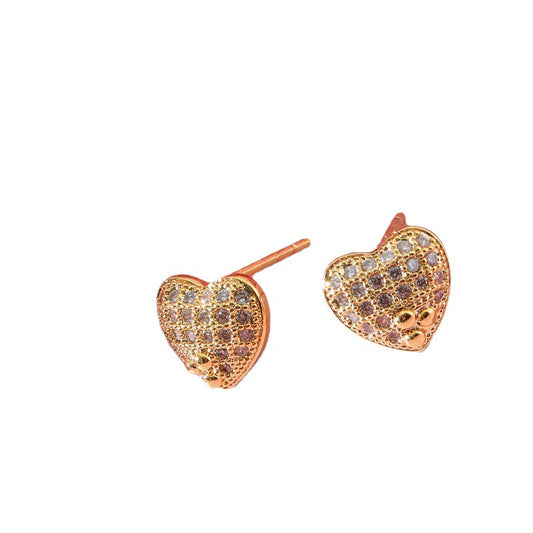 Zircon Love Stud Earrings - Vienna Verve Collection