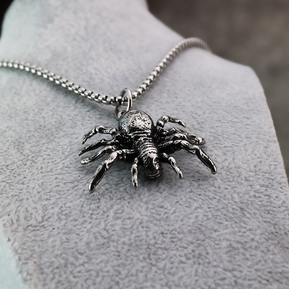 Punk Spider Pendant Necklace