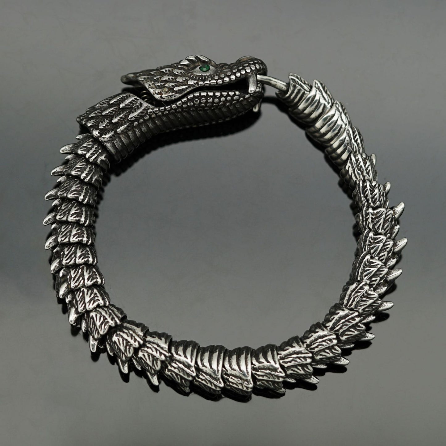 Planderful Dragon Scale Bracelet Titanium Steel 3D Keel Chain For Men Unisex Domineering Protection