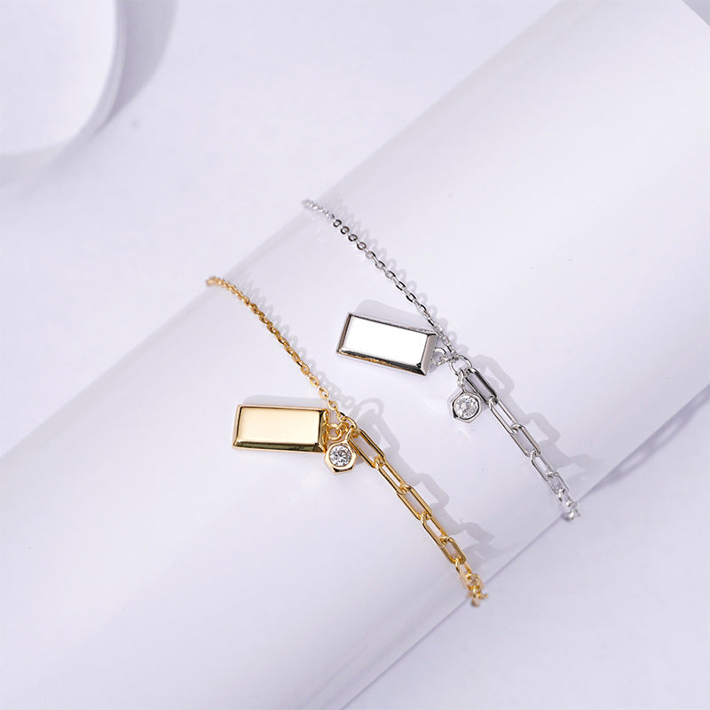 Korean Version of Bracelet Wholesale Girls S925 Sterling Silver Bracelet Niche Simple Girlfriend Jewelry