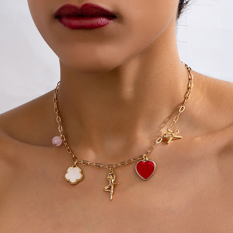 Planderful Vienna Verve Necklace – Unique Five-Leaf Clover Design