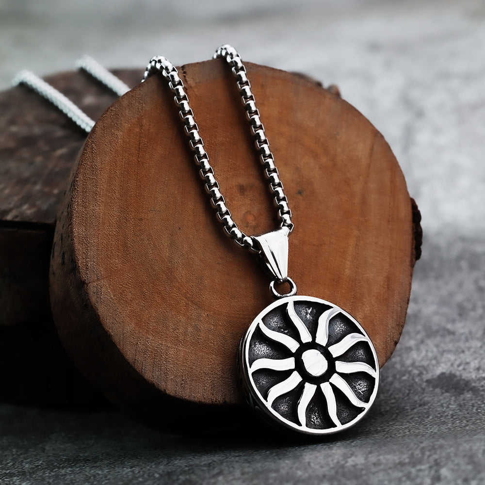 Simple Ins European and American Style Rose Gold Sunflower Necklace