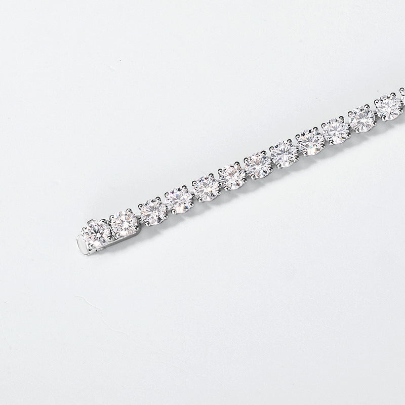 S925 Sterling Silver Moissanite Tennis Bracelet
