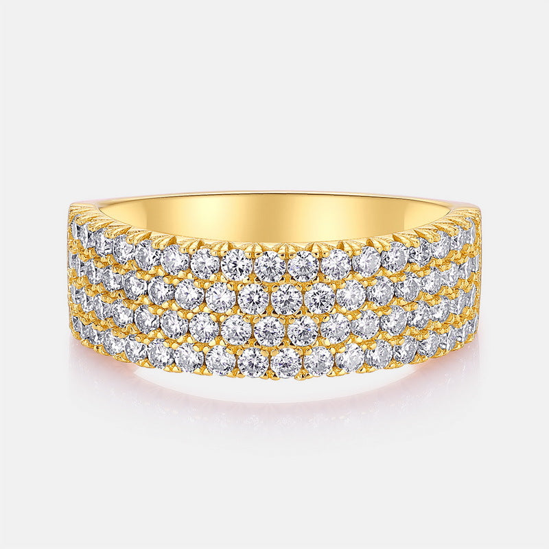 Planderful Classic Moissanite Sterling Silver Ring – Style 1