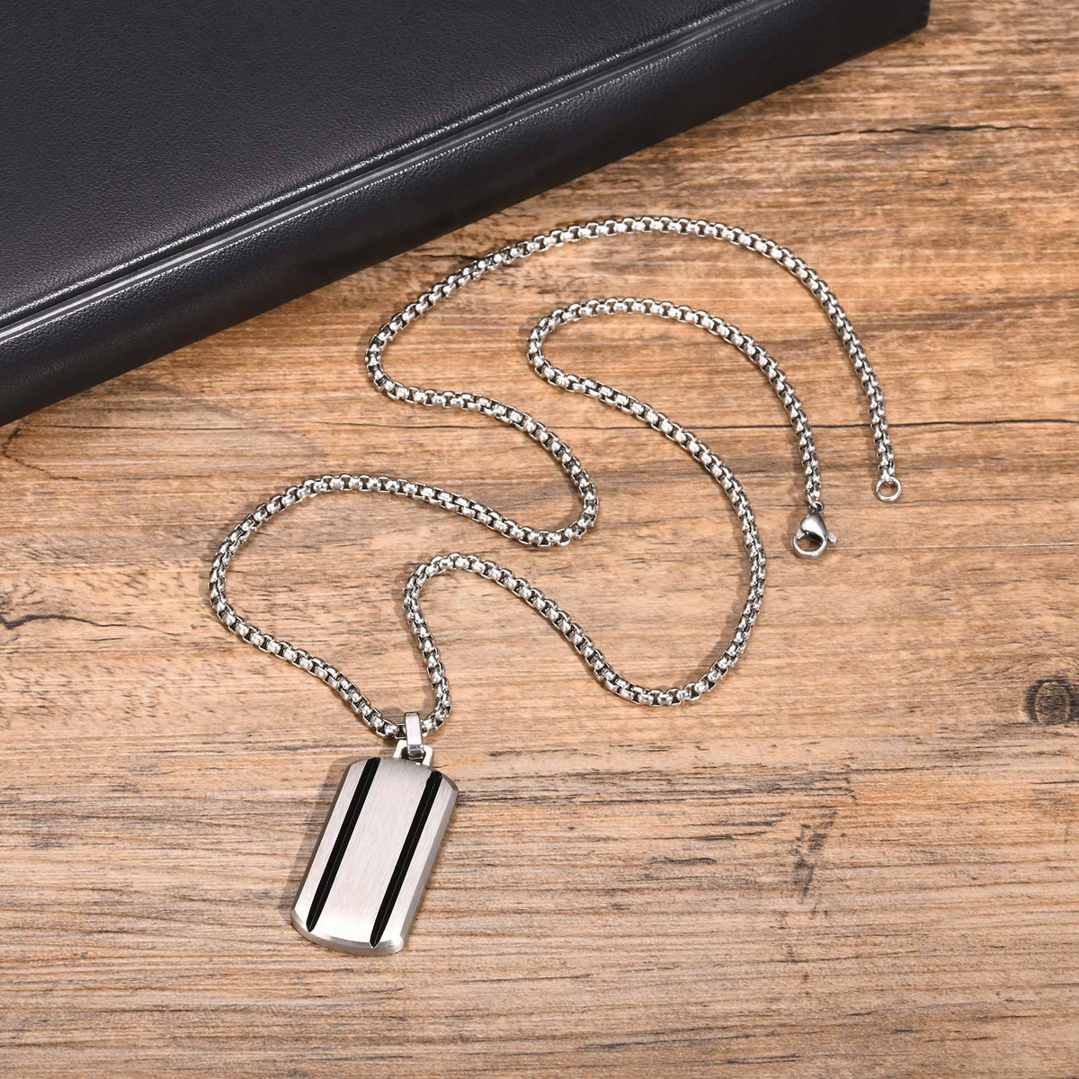 Geometric Stainless Steel Necklace for Men