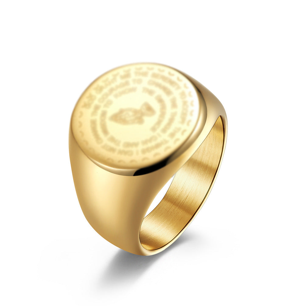 Stylish Titanium Steel Men's and Women's Rings Wholesale