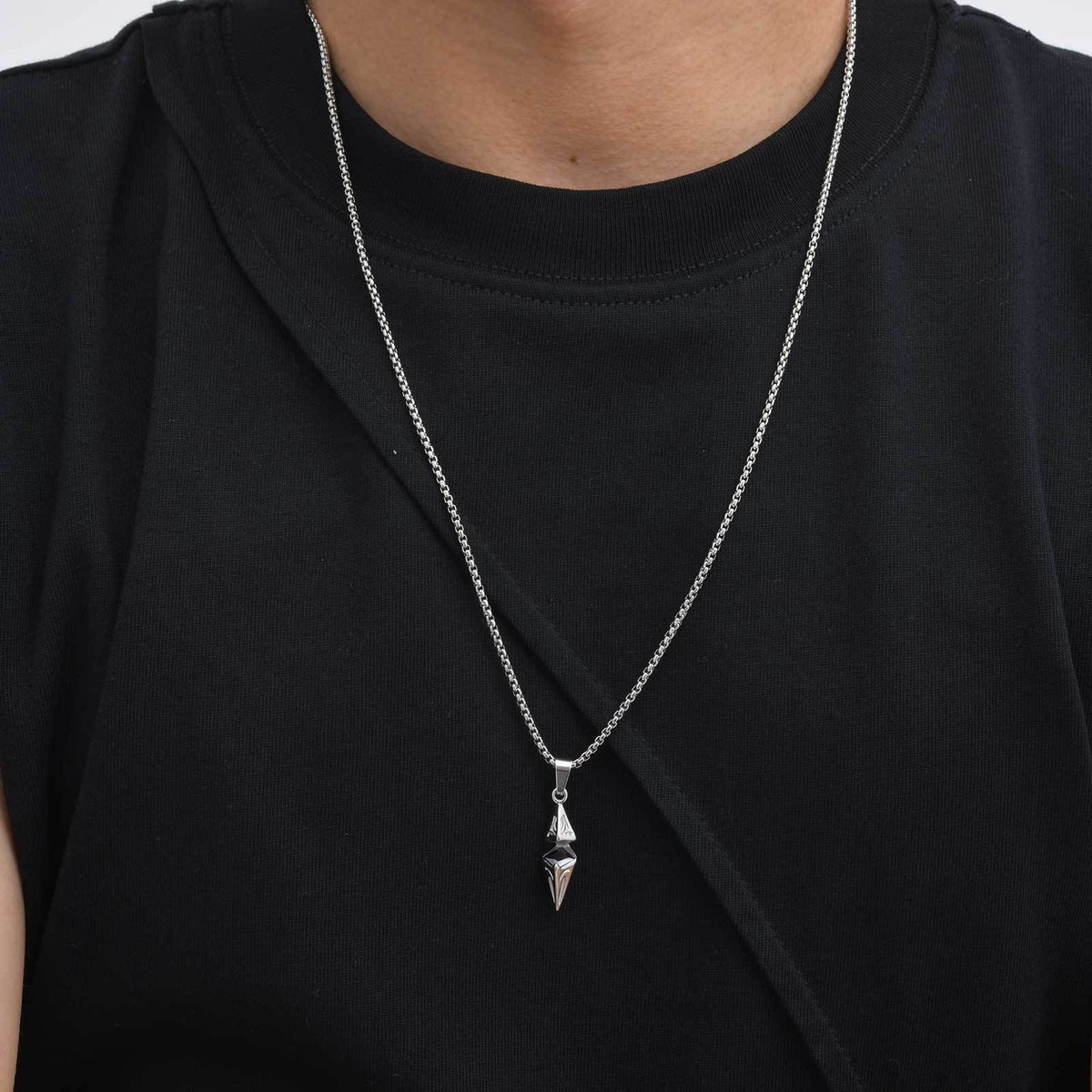 Zircon Pendant — Antiqued or Silver Finish