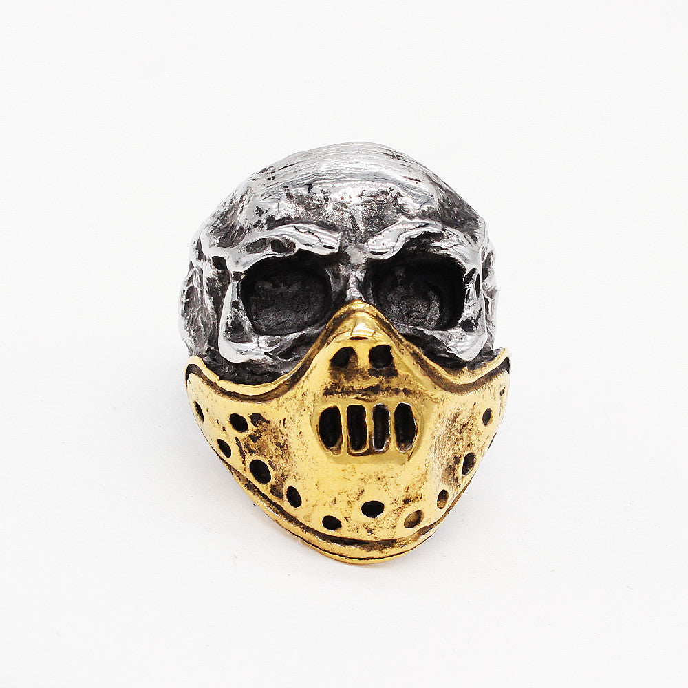 Gas Mask Skull Titanium Steel Ring