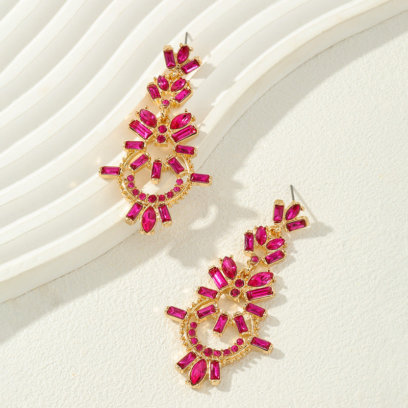 Red Tassel Mesh Earrings: Vienna Verve Collection