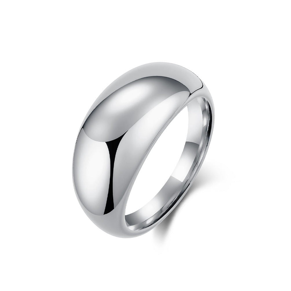Titanium Steel Ring 18K Gold Plated Elegant Versatile Women Jewelry Planderful Everyday Genie
