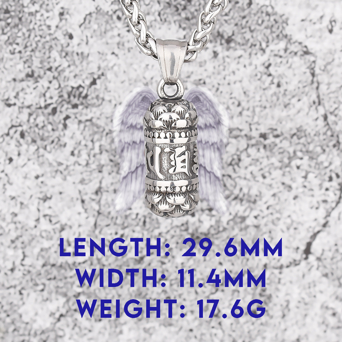 Planderful Titanium Steel Necklace Mens Pendant Lotus Retro National Style Personalized Trendy
