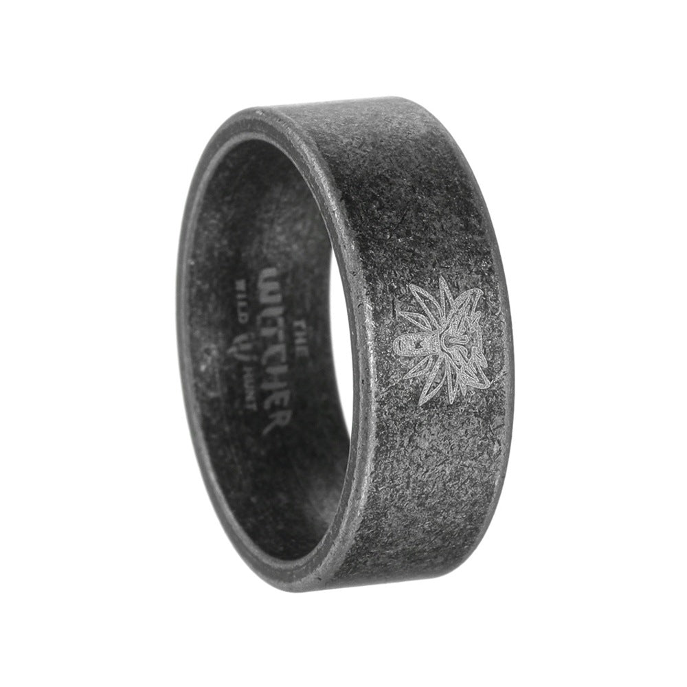 Planderful The Witcher Wolf Head Stainless Steel Ring For Men And Unisex Protection