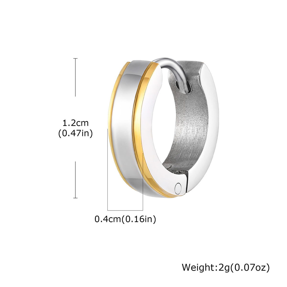 Stainless Steel Single Earrings — Three Colors